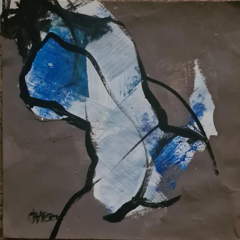 Gemälde Bleu profond  von Chaperon Martine | Gemälde Figurativ Akt Acryl