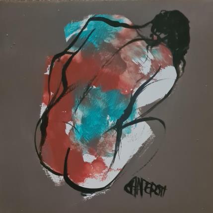Painting Lagon 13 by Chaperon Martine | Painting Figurative Acrylic Nude