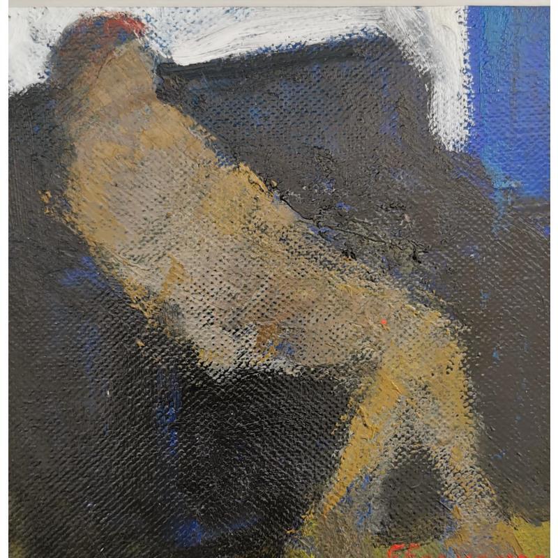 Gemälde La sieste von Fernando | Gemälde Figurativ Alltagsszenen Öl