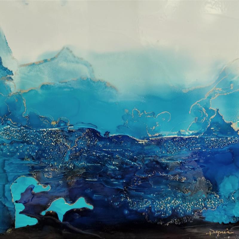 Painting 1055 Poésie Marine by Depaire Silvia | Painting Abstract Landscapes Acrylic