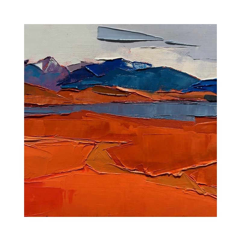 Painting L'herbe est rouge après l'hiver by PAPAIL | Painting Figurative Oil Landscapes
