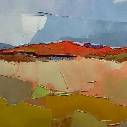 Painting La colline rouge by PAPAIL | Painting Figurative Oil Landscapes