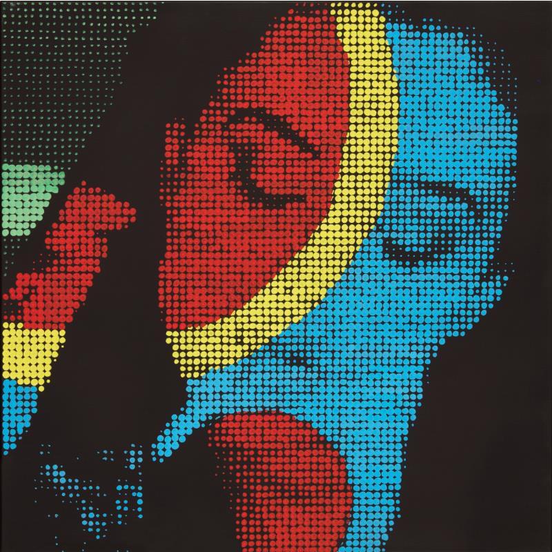 Painting Black Monica  by Wawapod | Painting Pop-art Acrylic, Posca Cinema, Portrait