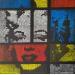 Painting Mondrilyn 2 by Wawapod | Painting Pop-art Portrait Pop icons Acrylic Posca