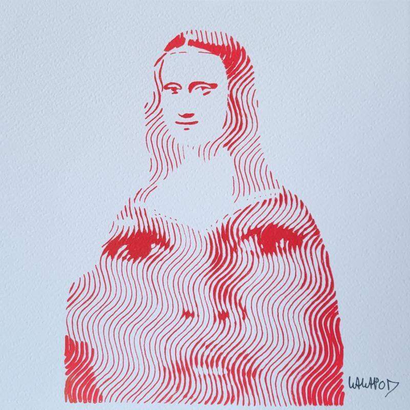 Painting Mona bardot / rouge  by Wawapod | Painting Pop-art Acrylic, Posca Pop icons, Portrait