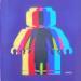 Gemälde Multi Lego Violet  von Wawapod | Gemälde Pop-Art Pop-Ikonen Acryl Posca