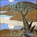 Gemälde  803. RIVAGE Bronze et mauve von Devie Bernard  | Gemälde Figurativ Materialismus Landschaften Pappe Acryl