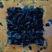 Peinture Golden sea par Dalloz Julie | Tableau Art Singulier Matiérisme Minimaliste Graffiti Bois Textile Upcycling