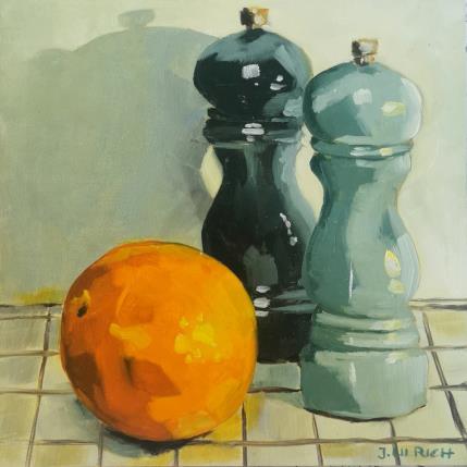 Peinture orange boost par Ulrich Julia | Tableau  bois, Huile