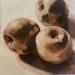 Peinture three apples - bw par Ulrich Julia | Tableau Bois Huile