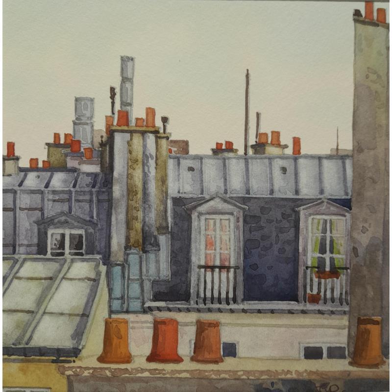 Painting Paris pour nous by Decoudun Jean charles | Painting Figurative Landscapes Urban Life style Watercolor