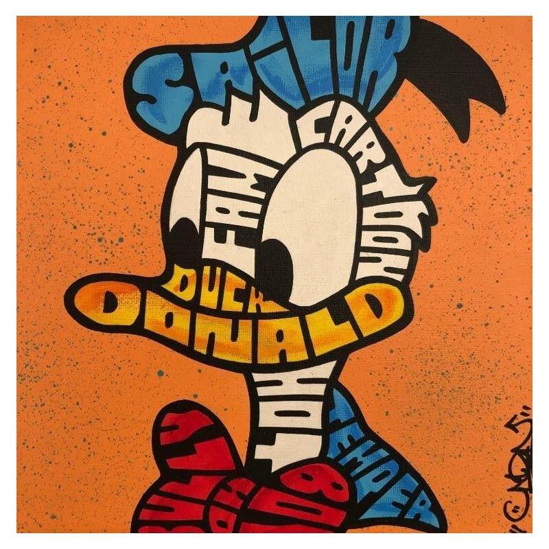 Gemälde Donald Face  von Cmon | Gemälde Pop-Art Pop-Ikonen