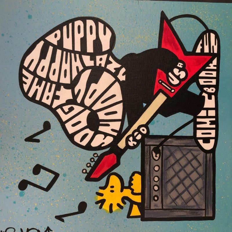 Painting Snoopy Rock and Roll by Cmon | Painting