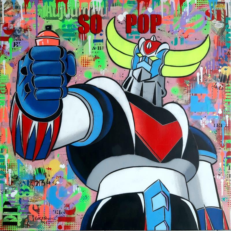 Painting SO POP by Euger Philippe | Painting Pop-art Acrylic, Gluing, Graffiti Pop icons