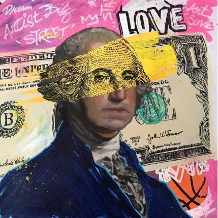 Painting I love $ by Le Yack | Painting Figurative Acrylic Pop icons