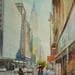 Painting New York 14 by Khodakivskyi Vasily | Painting Figurative Watercolor Urban