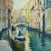 Peinture Venice par Khodakivskyi Vasily | Tableau Figuratif Urbain Aquarelle