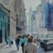 Peinture New York 3 par Khodakivskyi Vasily | Tableau Figuratif Aquarelle Vues urbaines