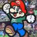 Gemälde Mario 1976 von Kalo | Gemälde Pop-Art Pop-Ikonen Graffiti Collage Posca