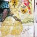 Peinture Que dis le Kamon par Sablyne | Tableau Art Singulier Scènes de vie Bois Carton Acrylique Collage Encre Pastel Textile Feuille d'or Upcycling Papier Pigments