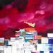 Painting Plus près du ciel by Lau Blou | Painting Abstract Minimalist Acrylic