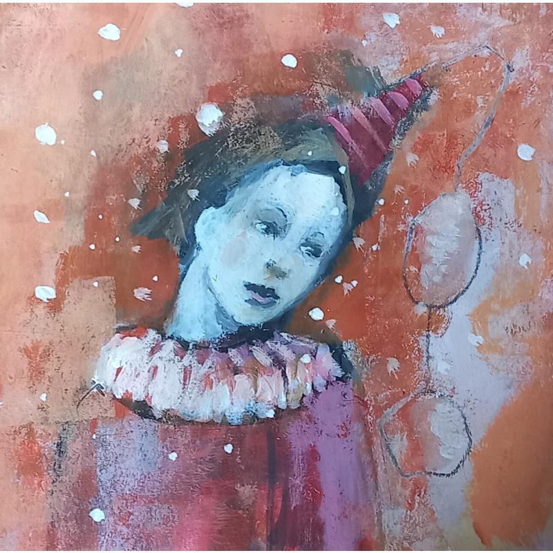 Peinture L'enfant du cirque par VAG | Tableau Figuratif Acrylique