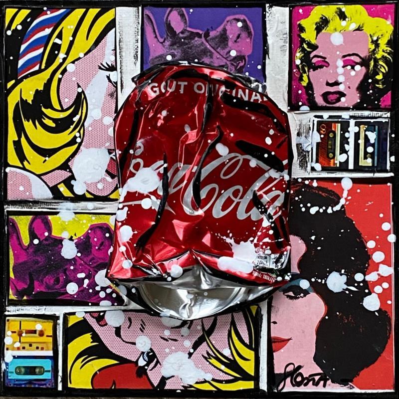 Painting ICONES  COKE by Costa Sophie | Painting Pop art Pop icons Mixed