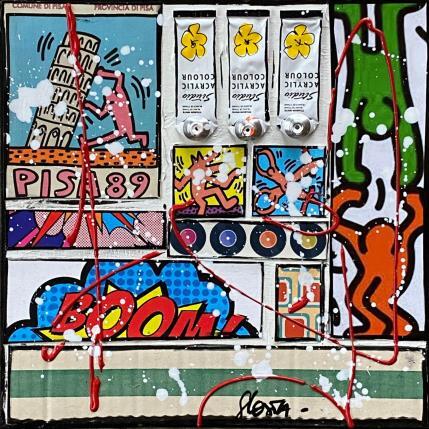 Painting Tribute to Keith Haring by Costa Sophie | Painting Pop art Mixed Pop icons