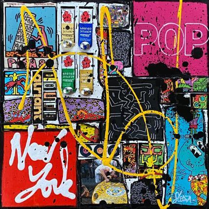 Peinture Tribute to Keith Haring par Costa Sophie | Tableau Pop Art Mixte icones Pop