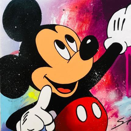 Painting MICKEY MOUSE SHOW ME THE WAY by Mestres Sergi | Painting Pop art Mixed Pop icons