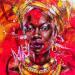 Painting Adesina by Istraille | Painting Figurative Portrait Urban Acrylic