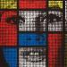 Peinture Bardot Mondrian  par Wawapod | Tableau Pop-art Portraits Icones Pop Minimaliste Acrylique Posca