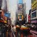 Painting Manhattan's vibes by Joro | Painting Figurative Oil Urban