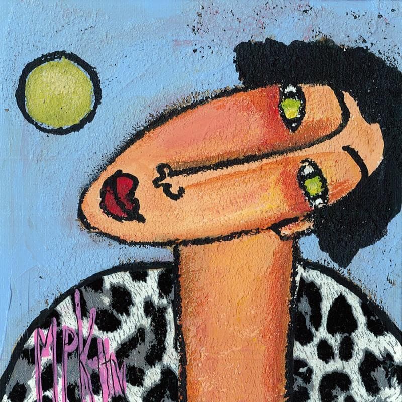 Painting Capalla by Kuhn Marie Pierre | Painting Naive art Acrylic Portrait