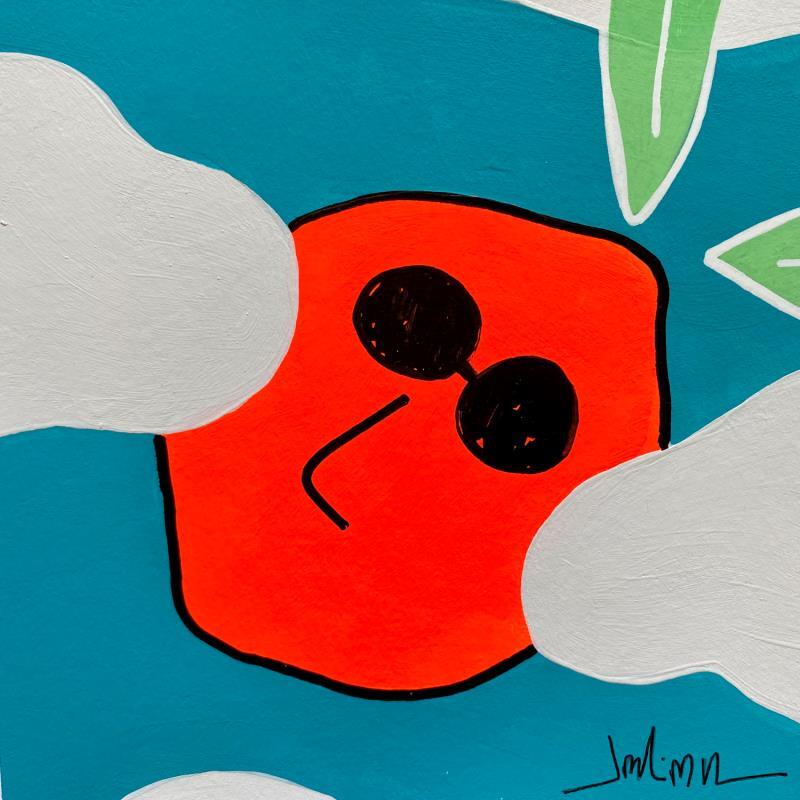 Peinture An orange in the sky par JuLIaN | Tableau Pop-art Icones Pop Acrylique