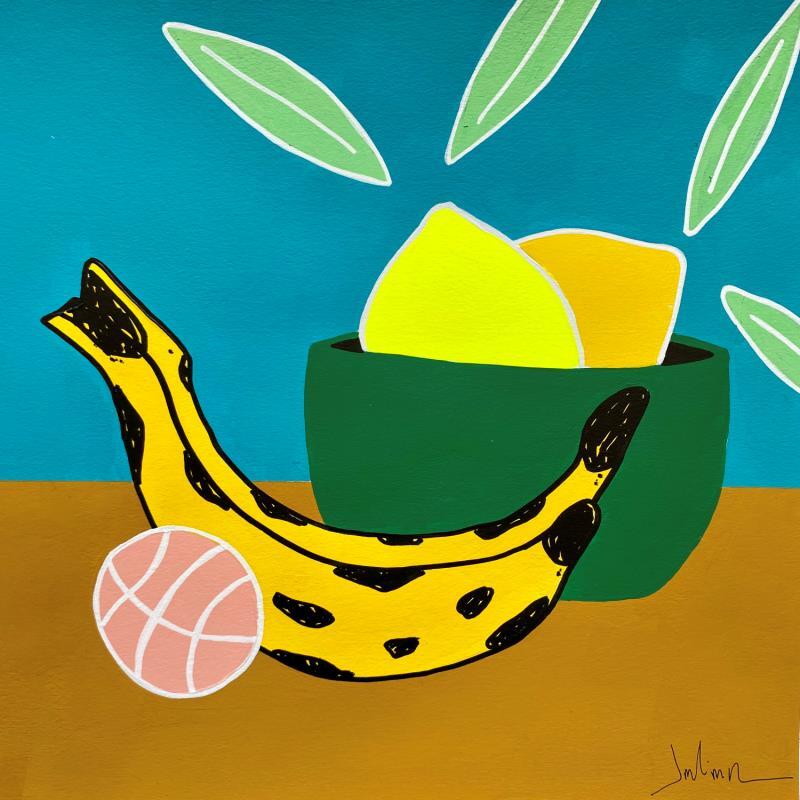 Gemälde Hey, Banana! von JuLIaN | Gemälde Figurativ Acryl Stillleben