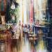 Painting Au bistrot by Frédéric Thiery | Painting Figurative Urban Life style Acrylic