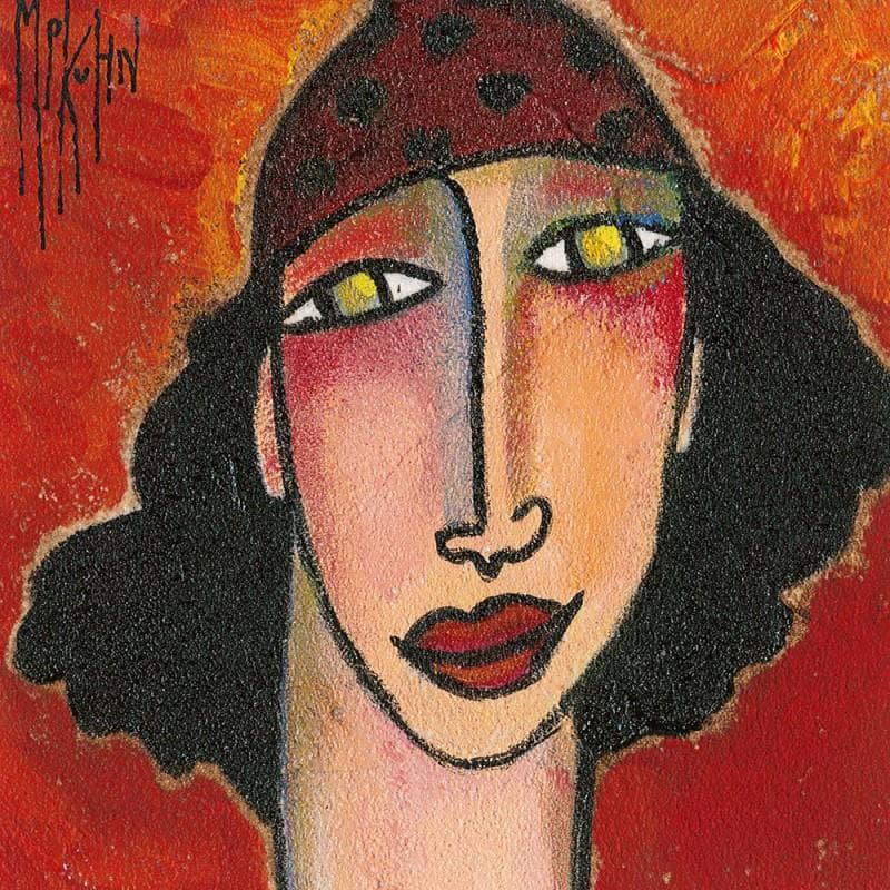 Painting Abygael by Kuhn Marie Pierre | Painting Naive art Acrylic Portrait