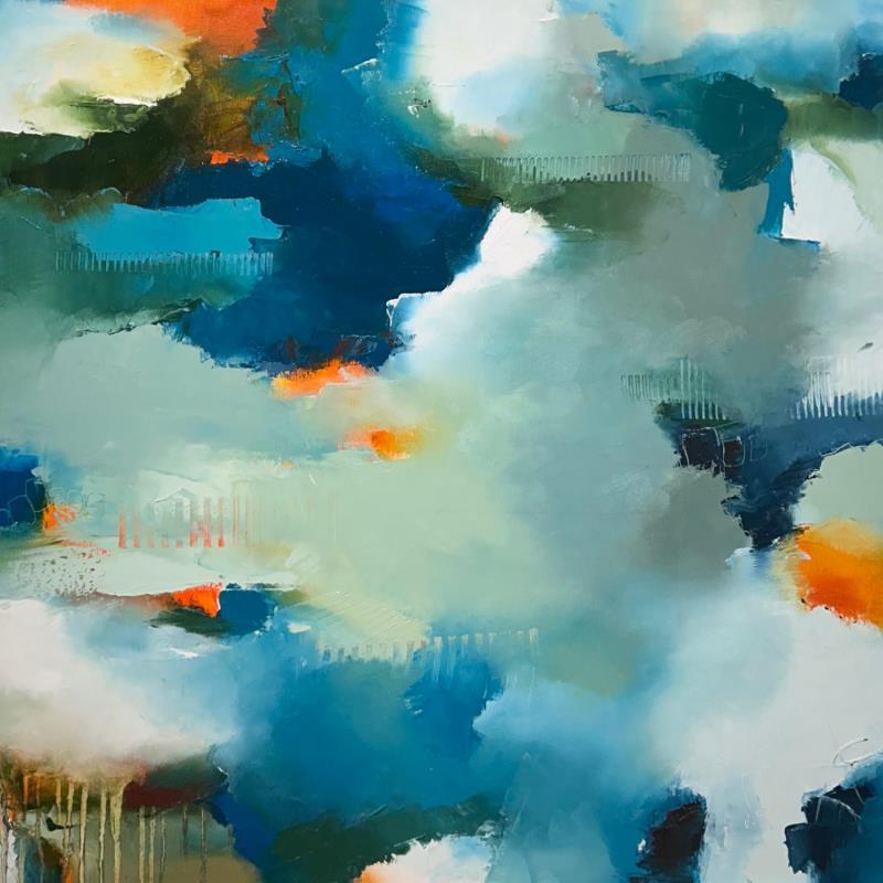 Peinture Je mets de la couleur dans ma vie par Dumontier Nathalie | Tableau Abstrait Huile minimaliste