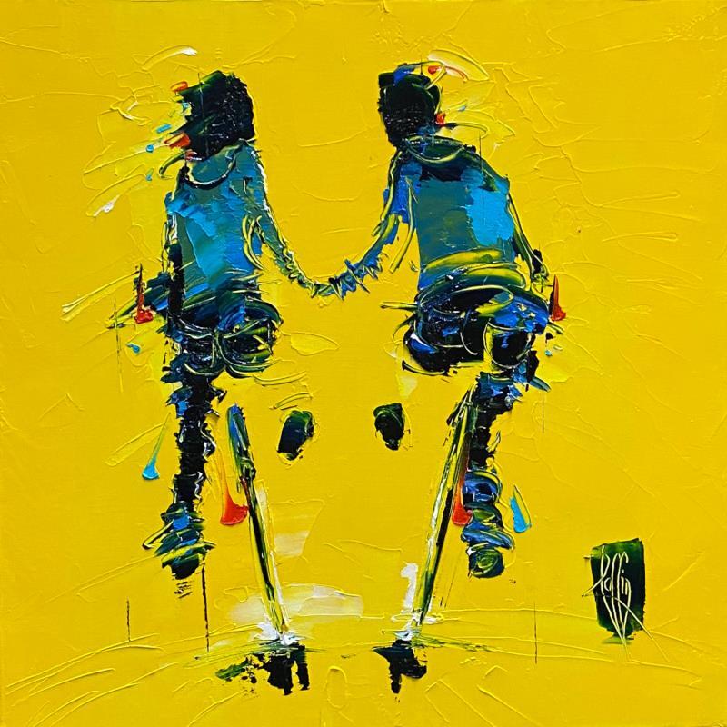 Painting Main Dans Ta Main by Raffin Christian | Painting Figurative Acrylic, Oil Life style