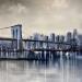 Painting Brooklyn Bridge by Guillet Jerome | Painting Figurative Urban Oil Acrylic