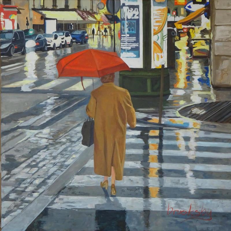 Painting Secret RDV by Brooksby | Painting Figurative Oil Urban