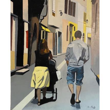 Painting Promenade by Du Planty Anne | Painting Figurative Oil Life style