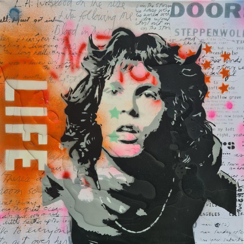 Painting Jim Morrison by Puce | Painting Pop art Acrylic Pop icons