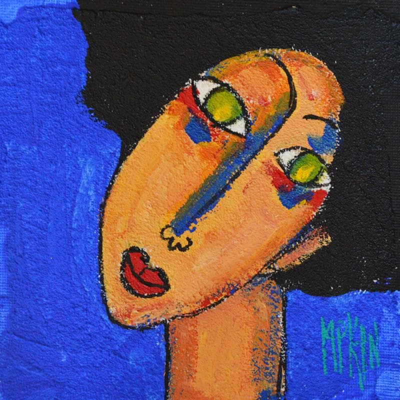 Painting Aelia by Kuhn Marie Pierre | Painting Naive art Acrylic Portrait