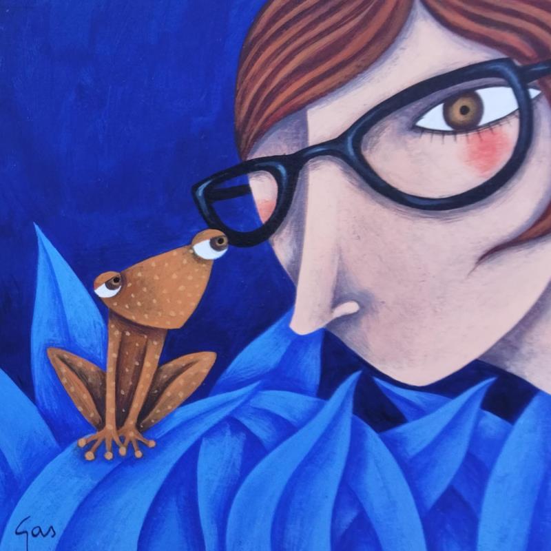 Painting Nous amics by Aguasca Sole Gemma | Painting Naive art Acrylic Animals, Life style