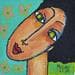 Painting Olivia by Kuhn Marie Pierre | Painting Naive art Portrait Acrylic