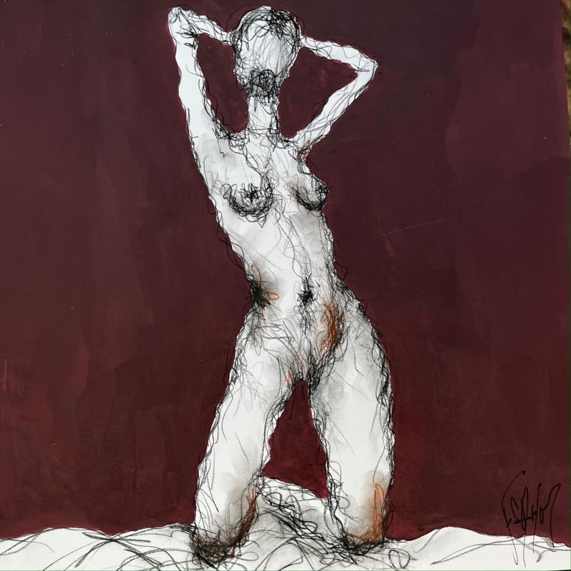 Painting Eva by Sahuc François | Painting Figurative Acrylic
