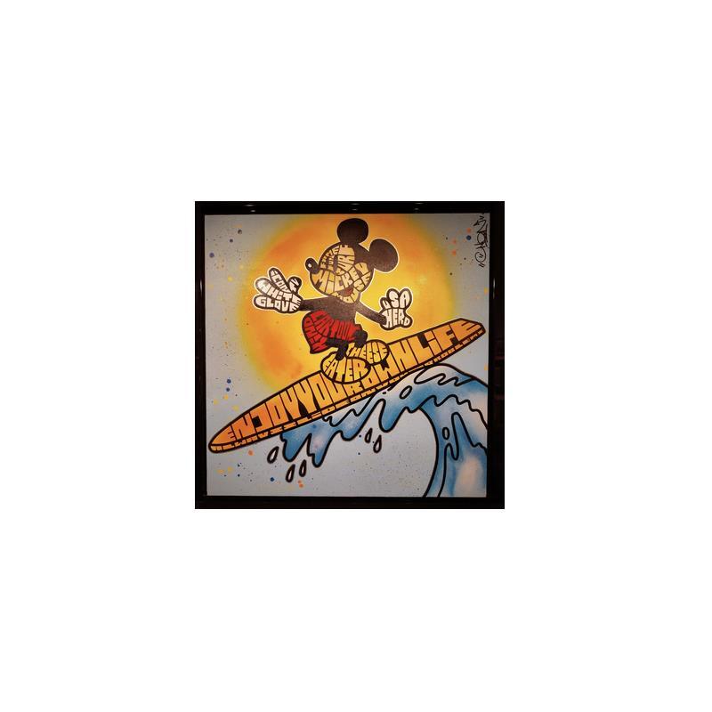 Gemälde Mickey Surfing von Cmon | Gemälde