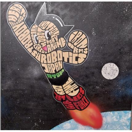 Painting Astroboy in the space by Cmon | Painting